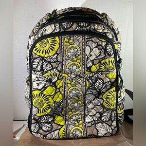 Vera Bradley Citron large backpack diaper bag yellow carryon tote baby bag tote